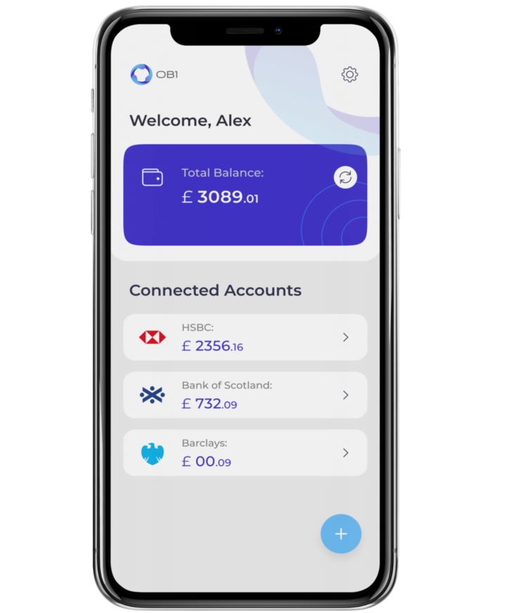 Open Banking One one banking app for all your accounts, that's OB1